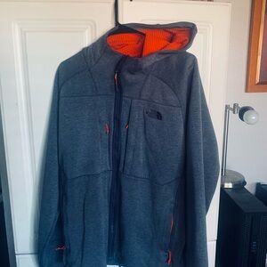 Men’s North Face zip up hoodie.